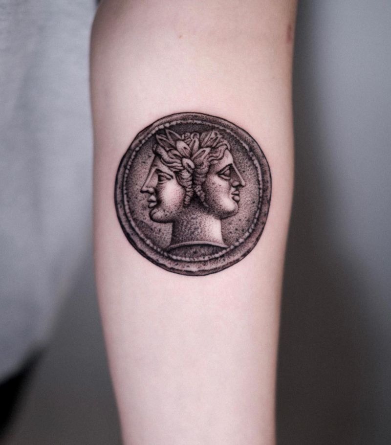 30 Unique Coin Tattoos You Must Love