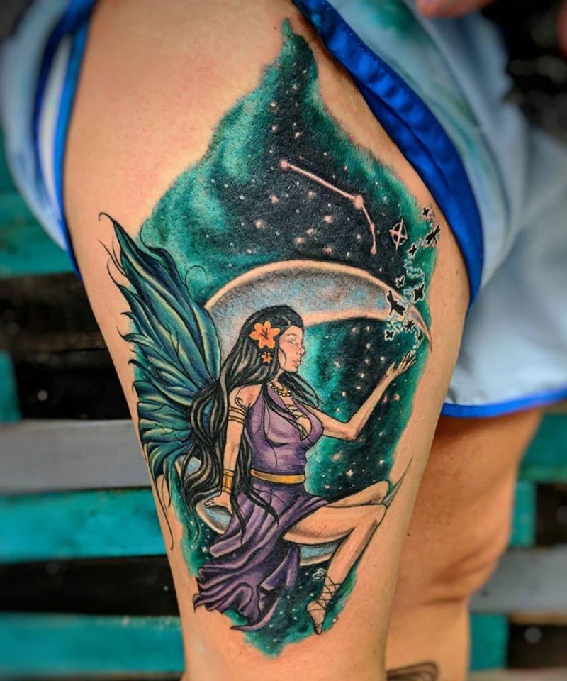 30 Pretty Moon Fairy Tattoos You Can Copy