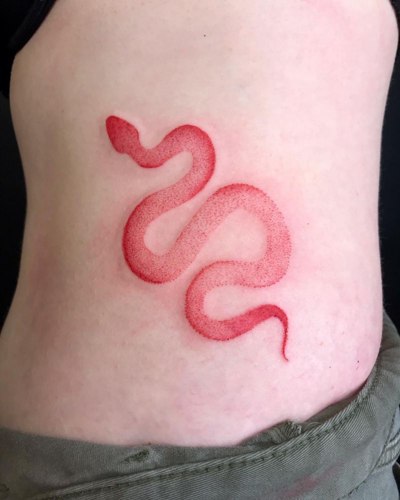 30 Unique Red Snake Tattoos You Must Try