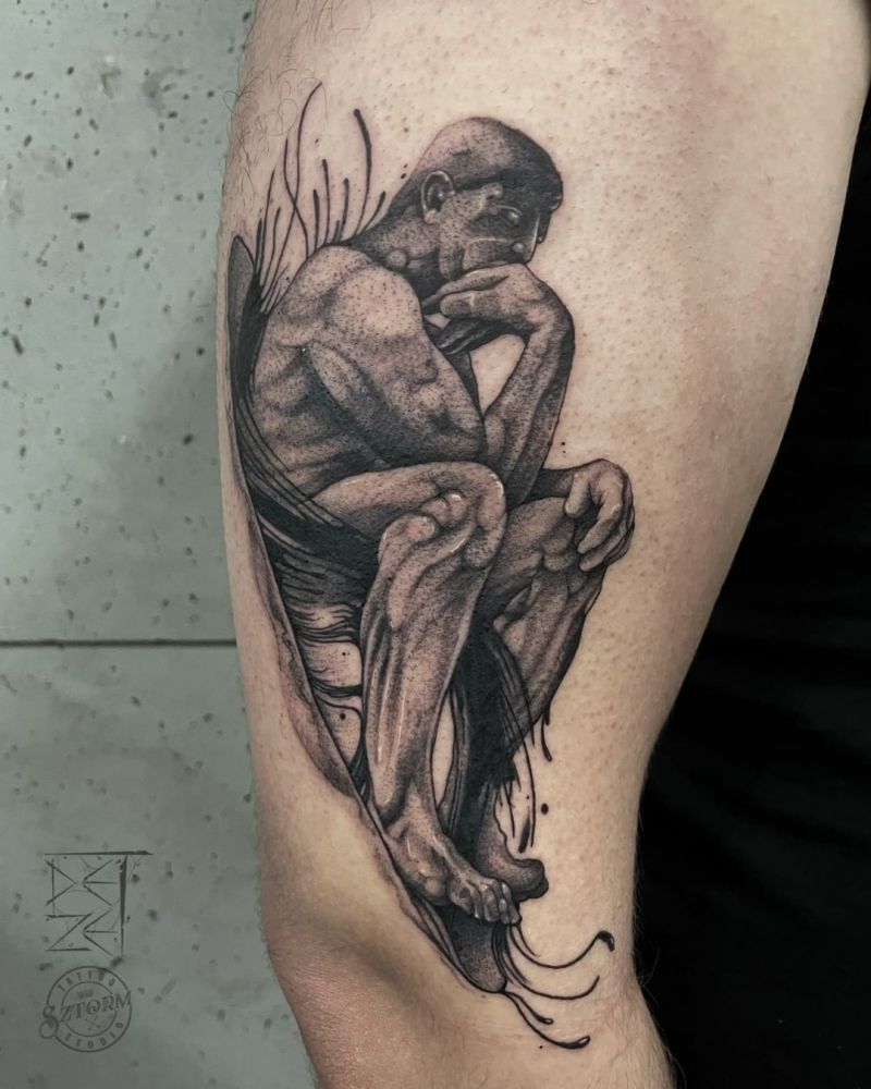 30 Unique Thinker Tattoos For Your Inspiration