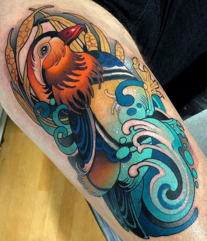 25 Pretty Mandarin Duck Tattoos You Must Love