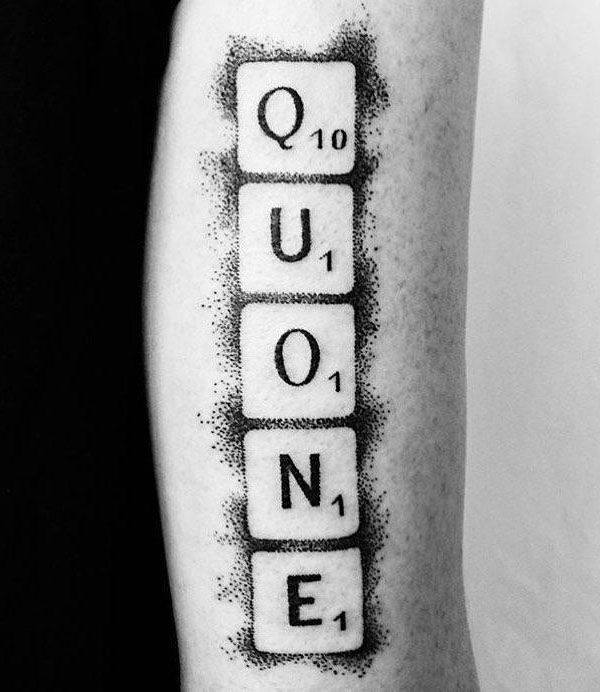 30 Unique Scrabble Tattoos For Your Inspiration