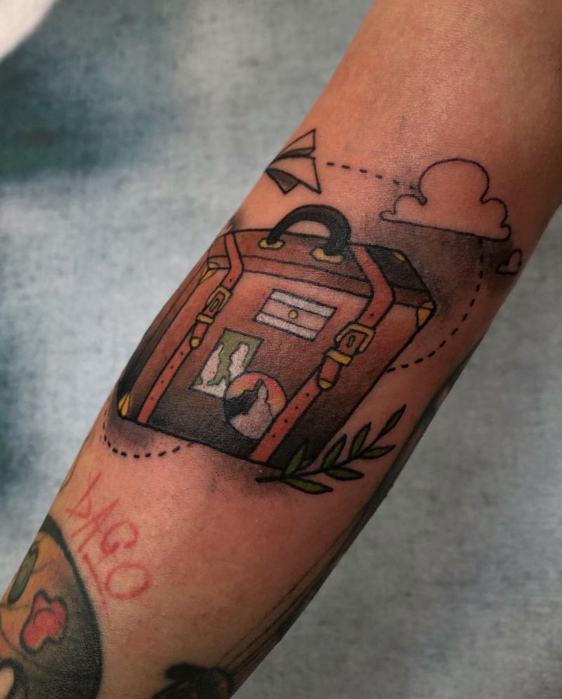 30 Unique Suitcase Tattoos You Must Love