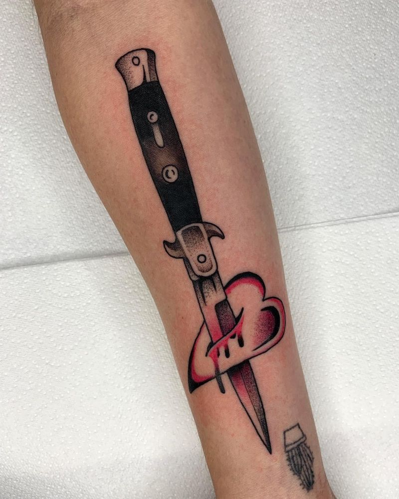 30 Unique Switchblade Tattoos You Can Copy