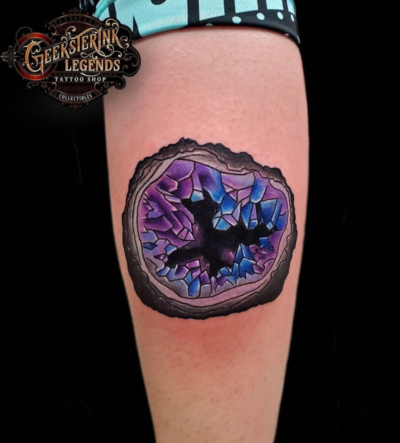 30 Cool Geode Tattoos You Should Copy