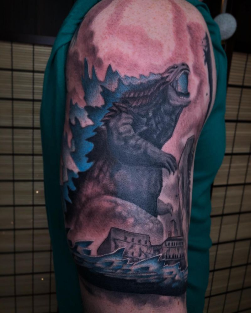 30 Unique Godzilla Tattoos Make You Attractive