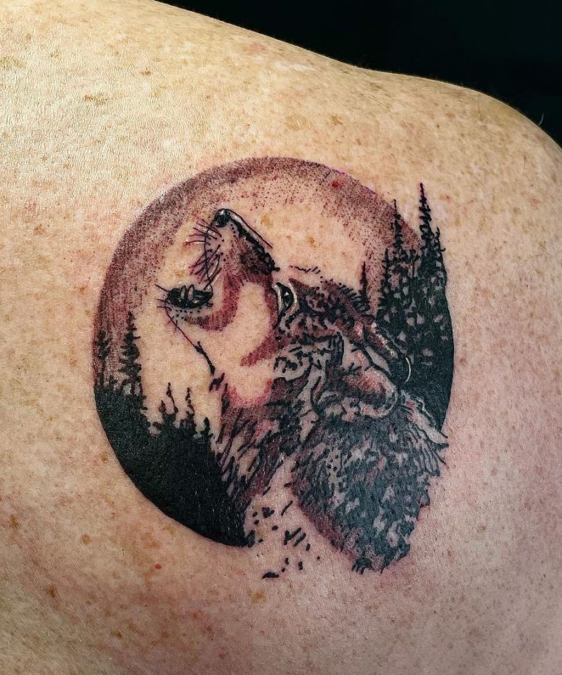 30 Great Howling Wolf Tattoos For Your Inspiration