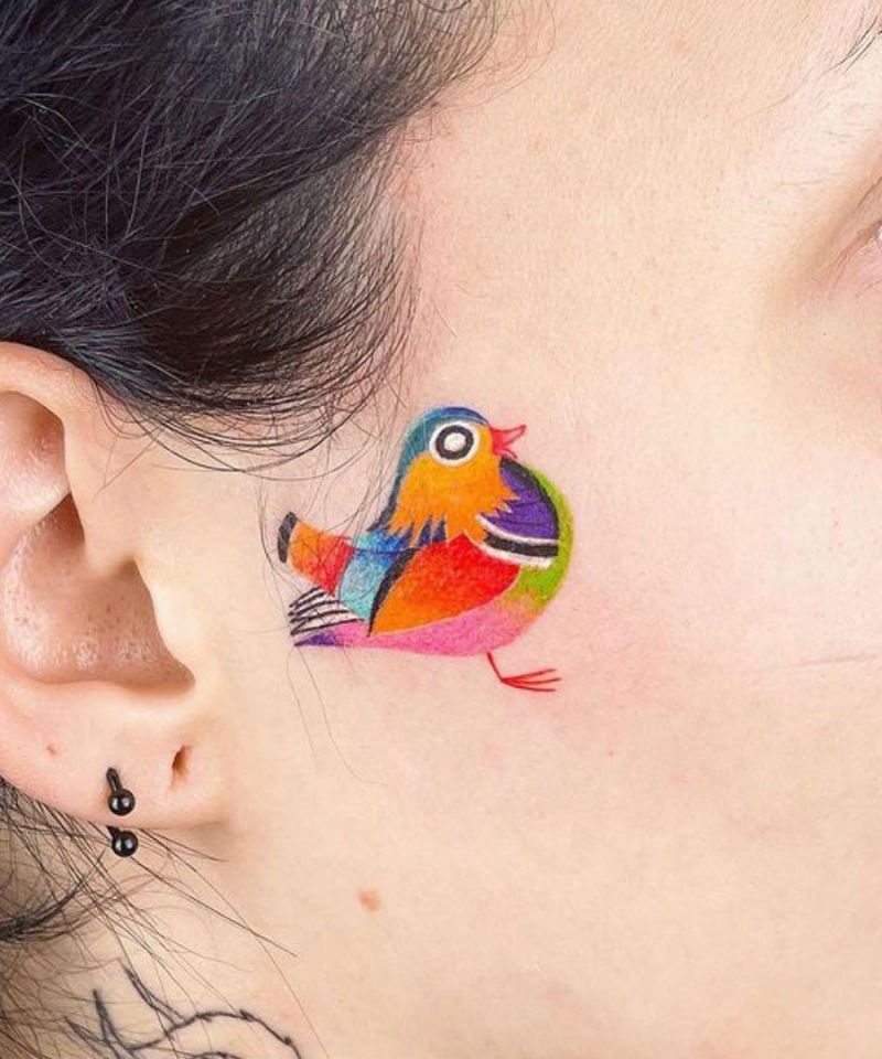 25 Pretty Mandarin Duck Tattoos You Must Love