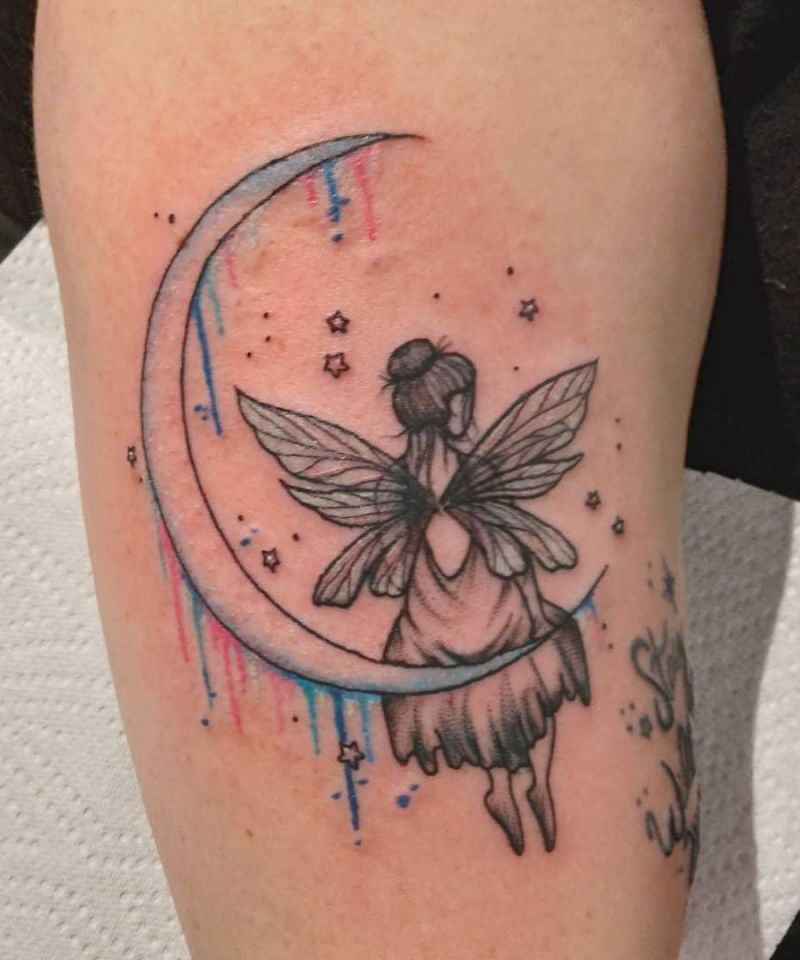 30 Pretty Moon Fairy Tattoos You Can Copy