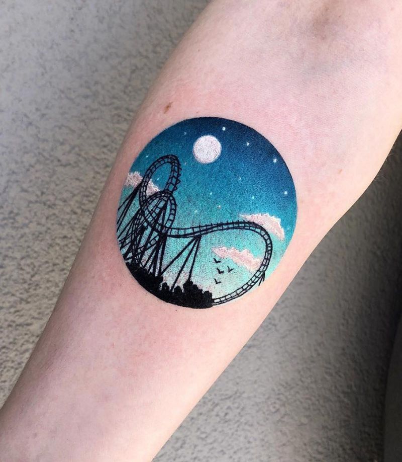 30 Cool Roller Coaster Tattoos You Need to See