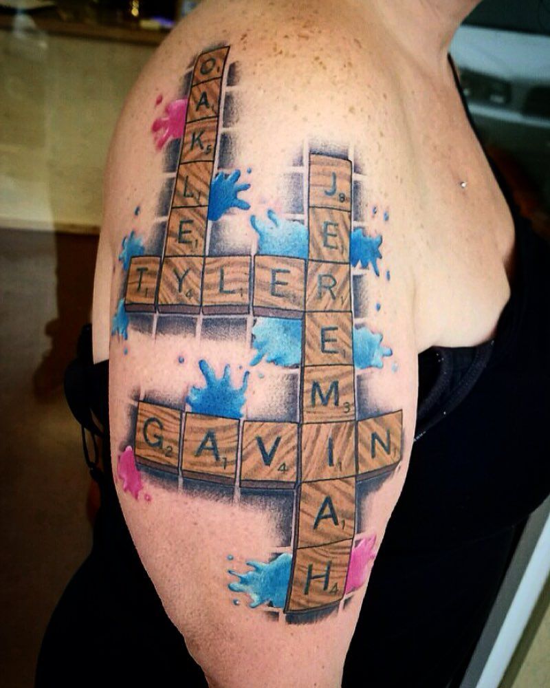 30 Unique Scrabble Tattoos For Your Inspiration