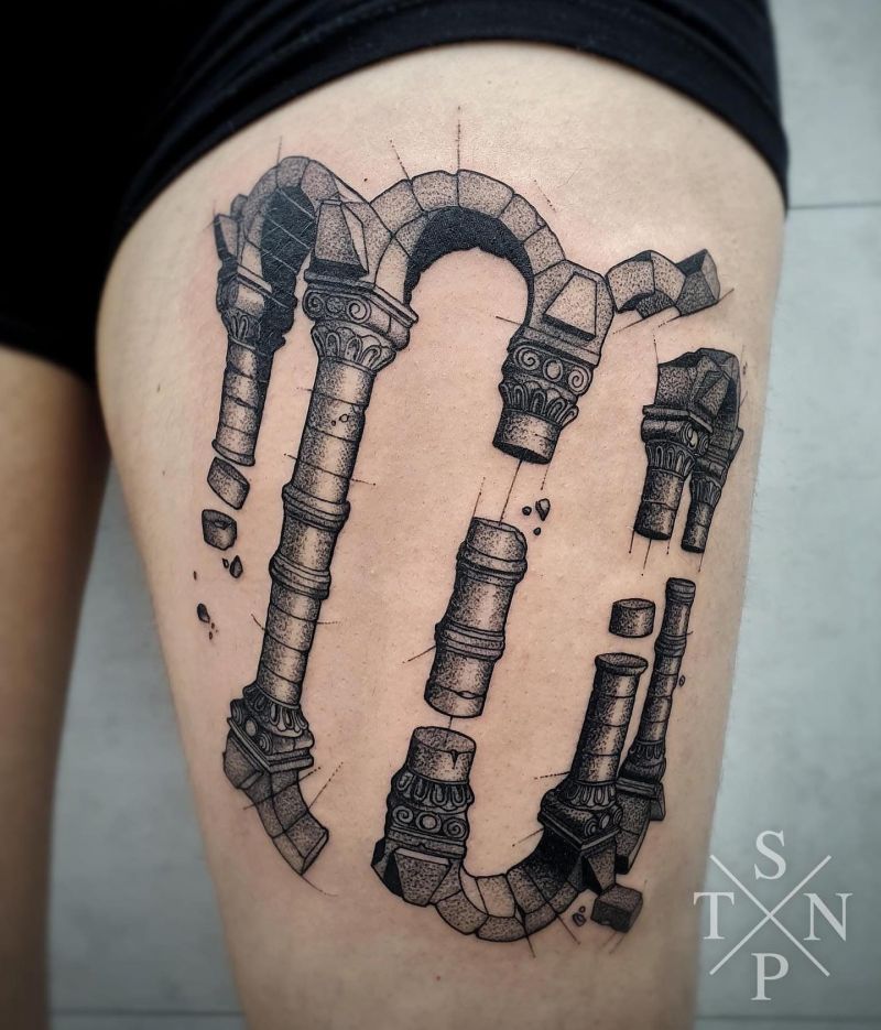 30 Unique Architecture Tattoos to Inspire You