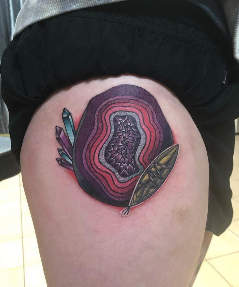 30 Cool Geode Tattoos You Should Copy