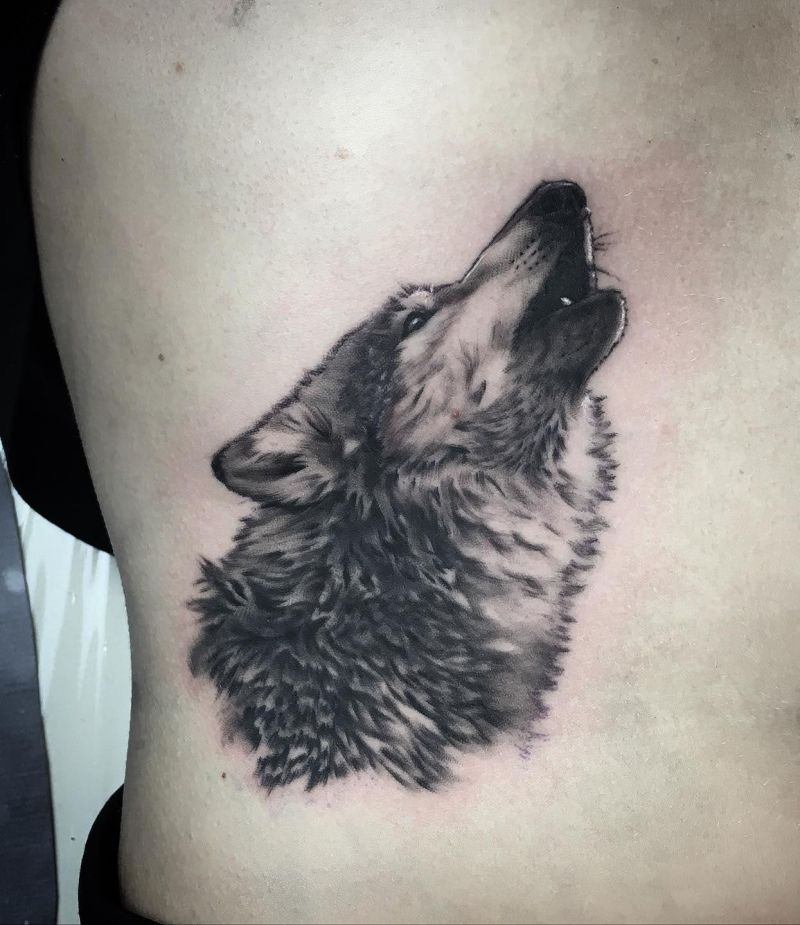 30 Great Howling Wolf Tattoos For Your Inspiration