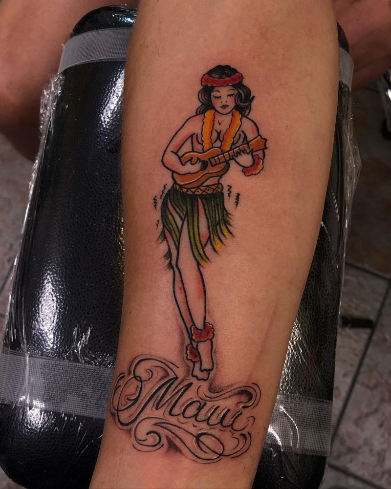 30 Pretty Hula Girl Tattoos You Should Copy