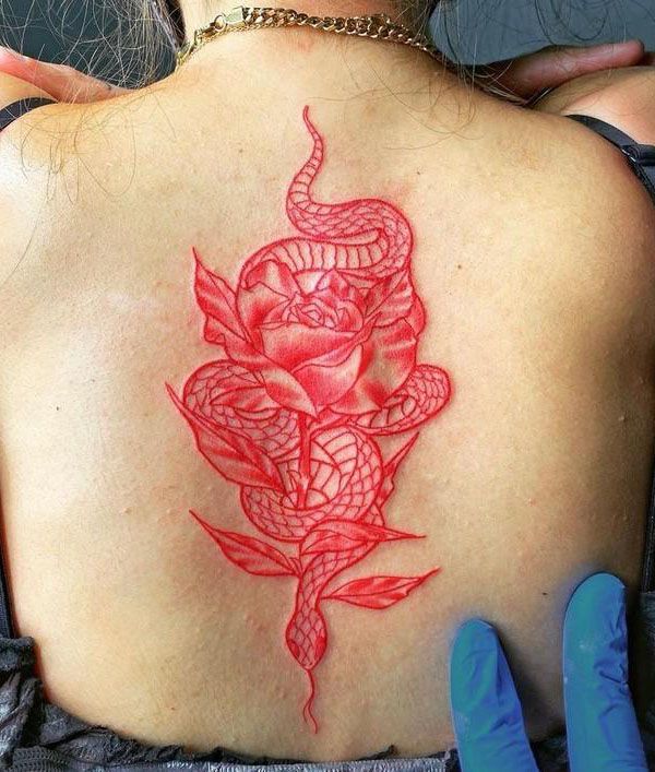 30 Unique Red Snake Tattoos You Must Try