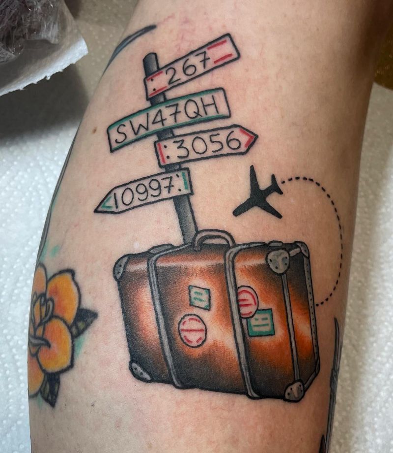 30 Unique Suitcase Tattoos You Must Love