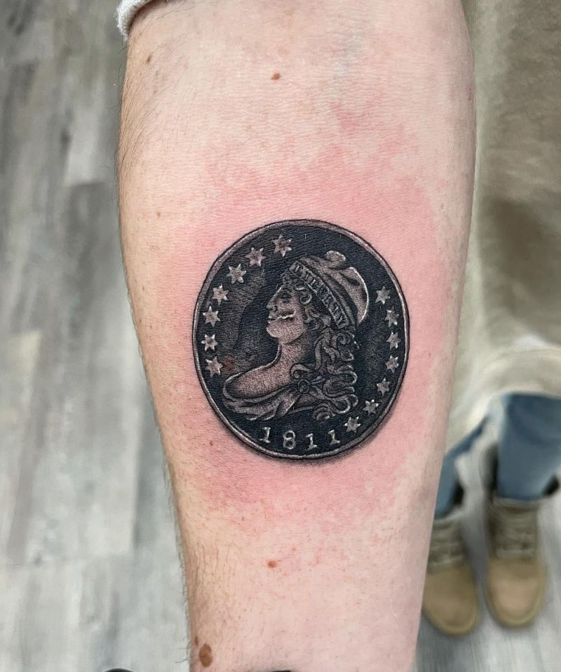 30 Unique Coin Tattoos You Must Love