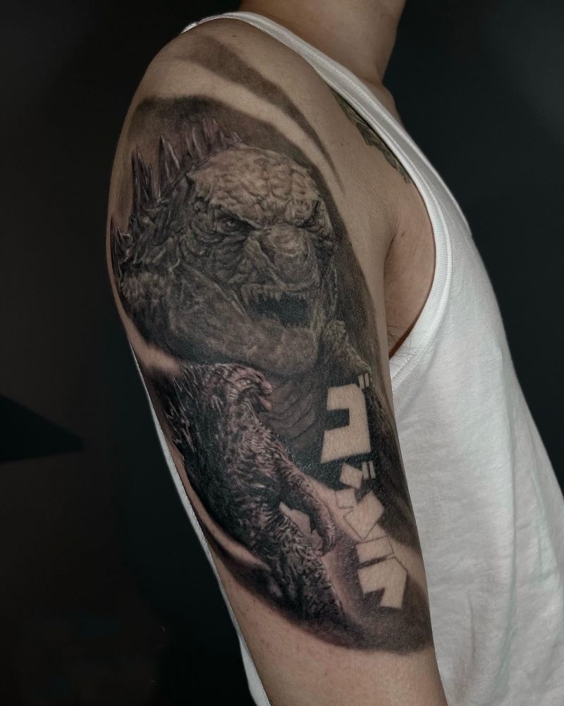 30 Unique Godzilla Tattoos Make You Attractive