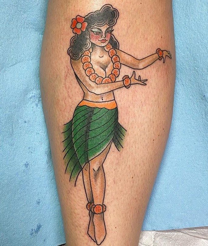 30 Pretty Hula Girl Tattoos You Should Copy