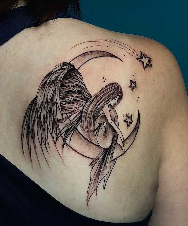 30 Pretty Moon Fairy Tattoos You Can Copy