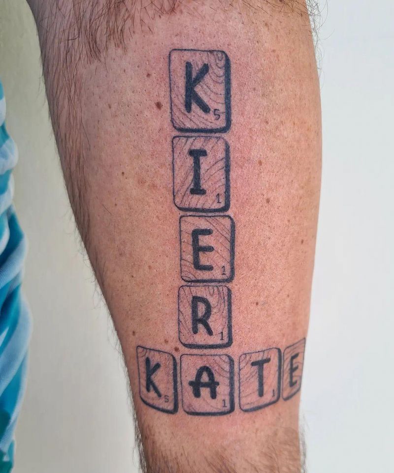 30 Unique Scrabble Tattoos For Your Inspiration