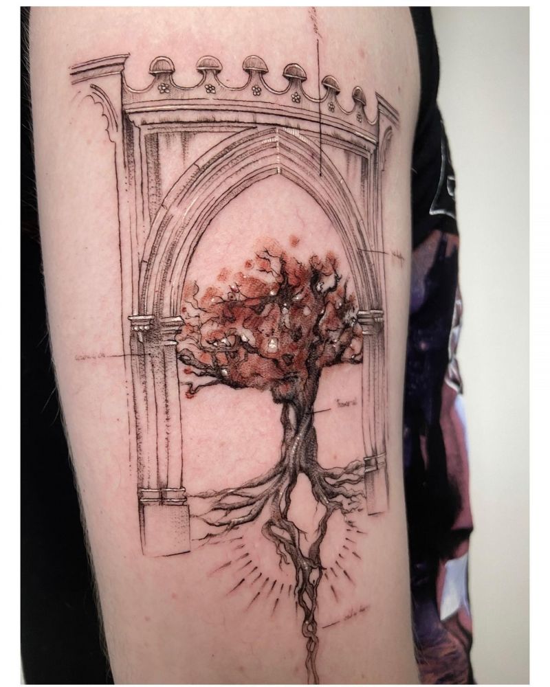 30 Unique Architecture Tattoos to Inspire You