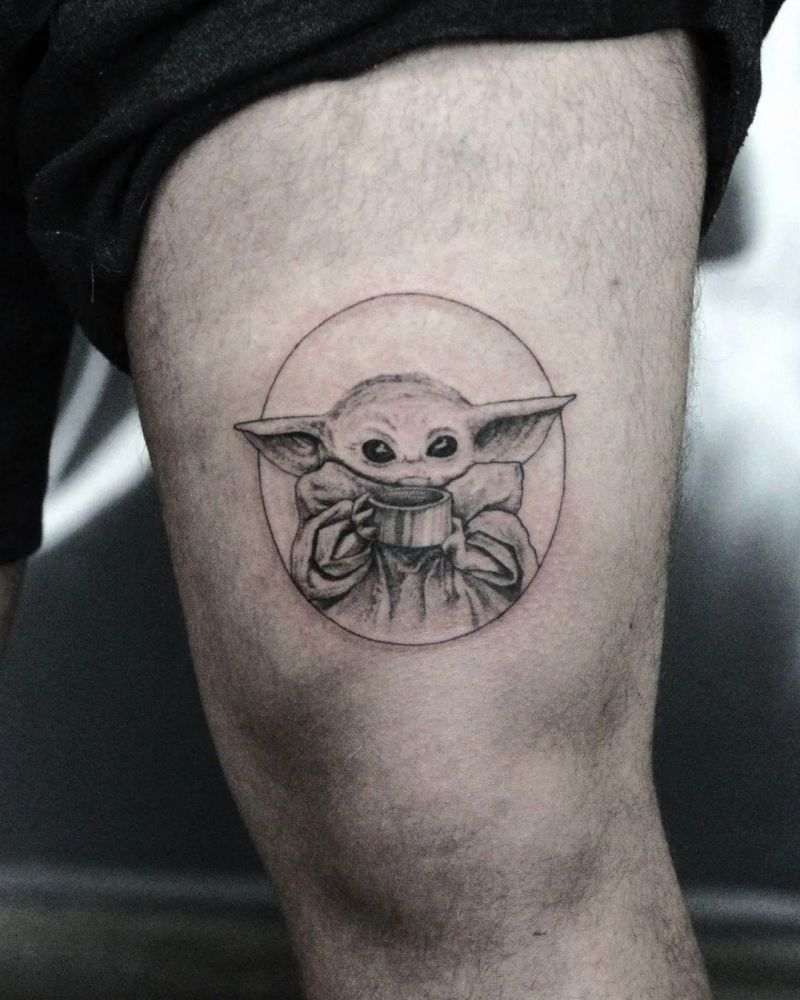 30 Cute Baby Yoda Tattoos You Will Love