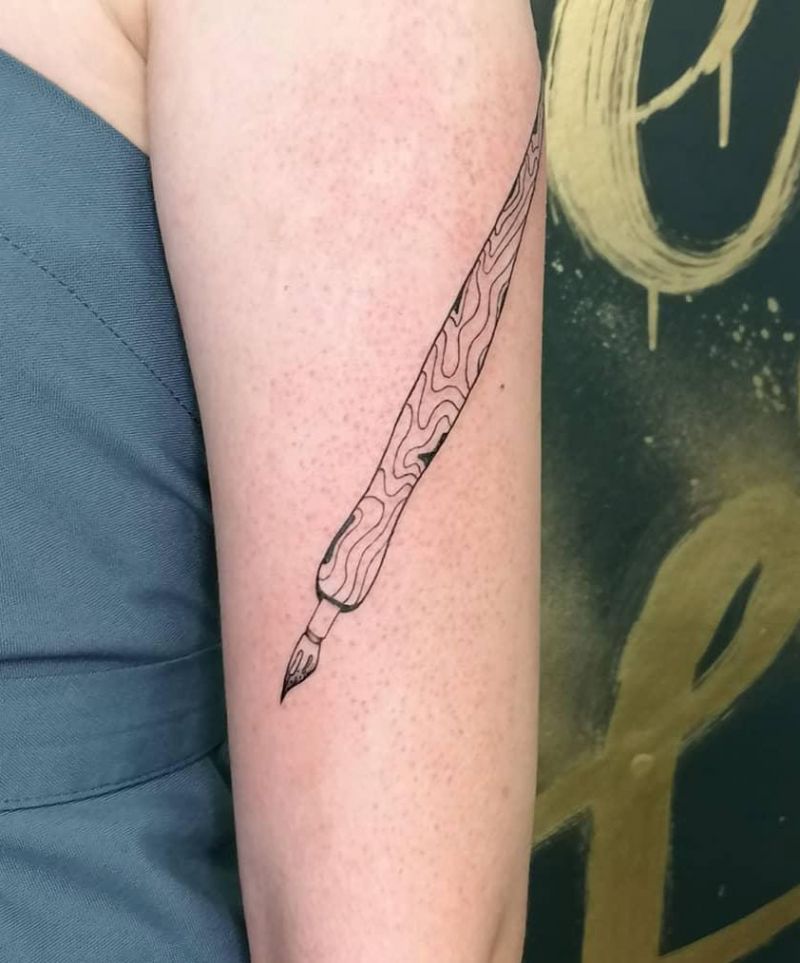 30 Pretty Fountain Pen Tattoos You Must Love