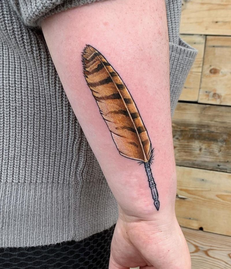 30 Pretty Quill Tattoos You Will Love