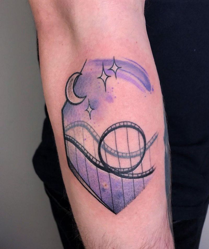 30 Cool Roller Coaster Tattoos You Need to See