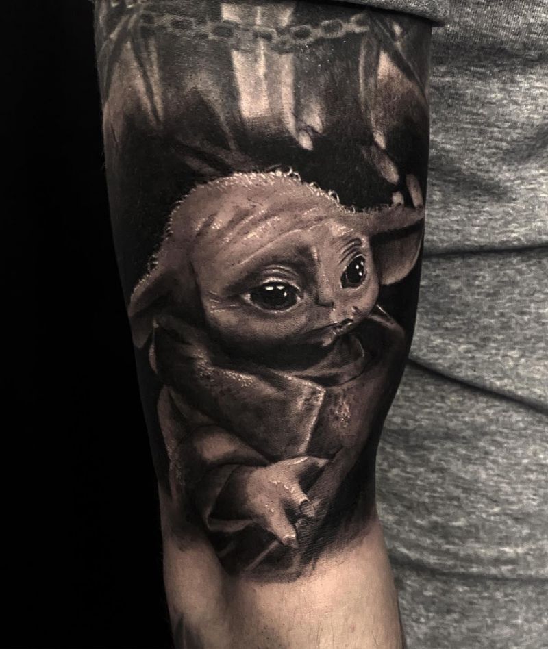 30 Cute Baby Yoda Tattoos You Will Love