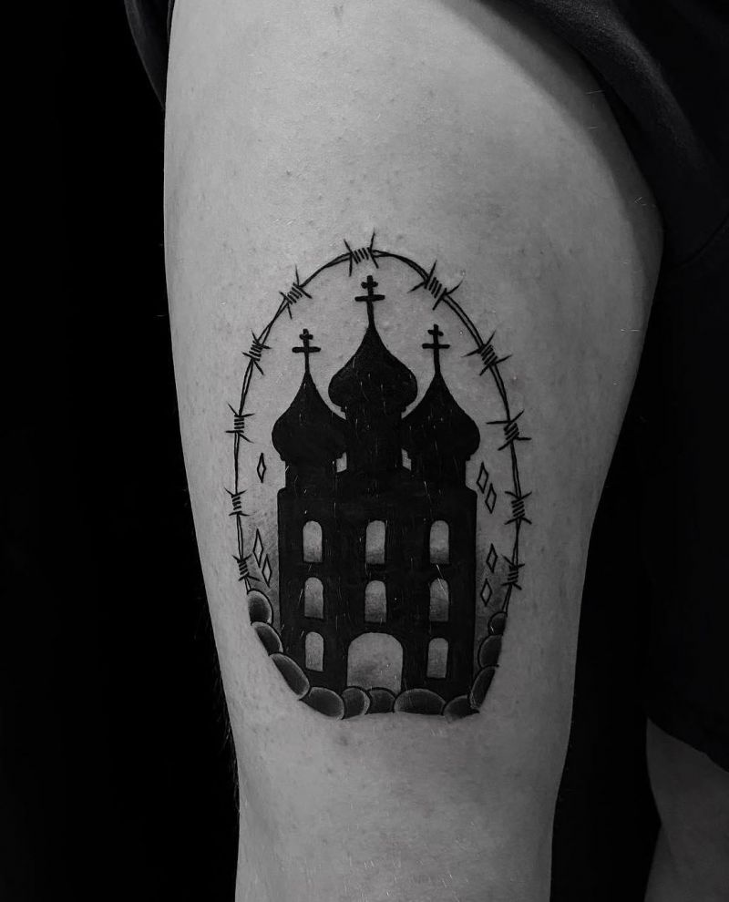 30 Unique Church Tattoos You Can Copy