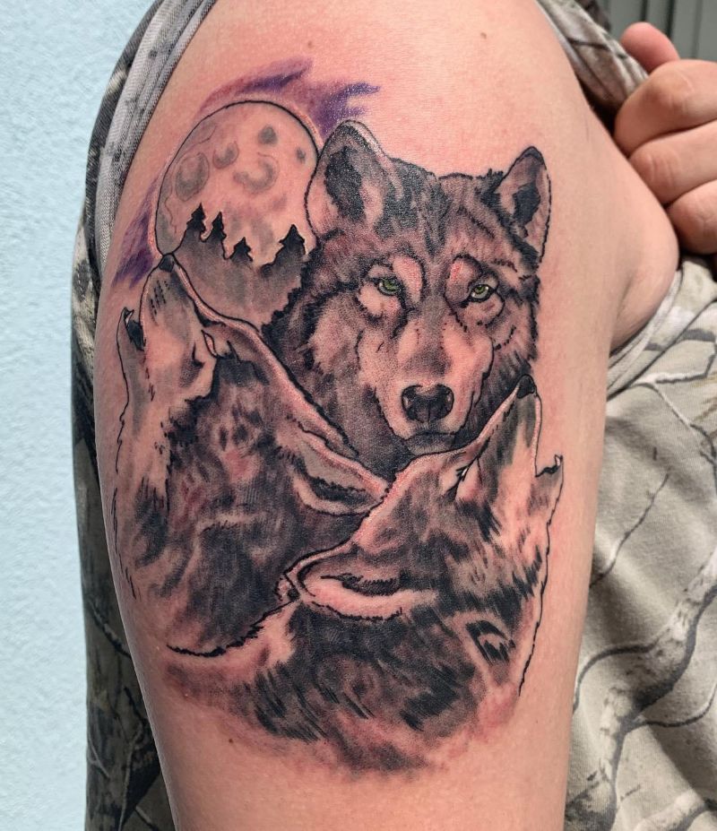 30 Great Howling Wolf Tattoos For Your Inspiration