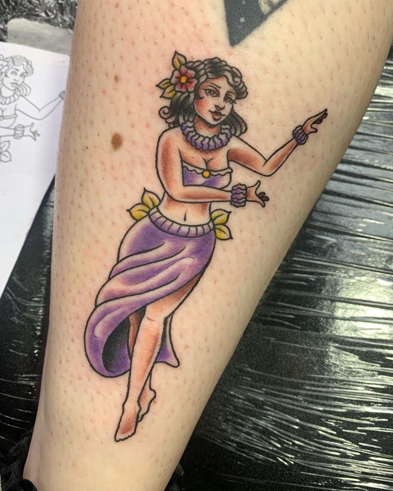 30 Pretty Hula Girl Tattoos You Should Copy