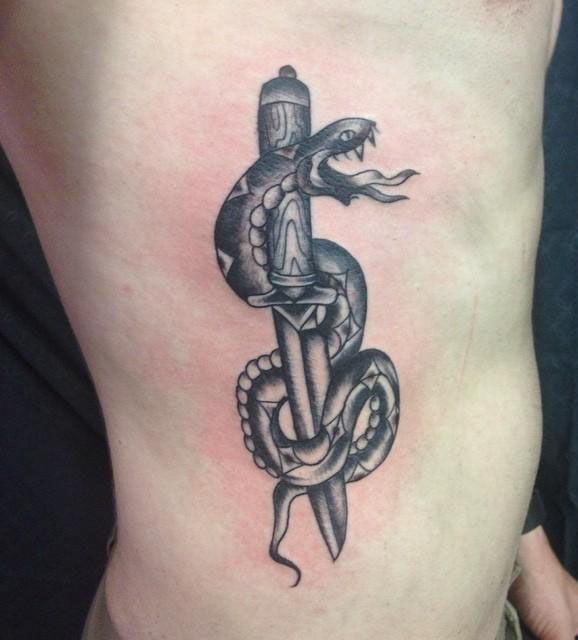 30 Unique Ka-bar Tattoos You Must Love