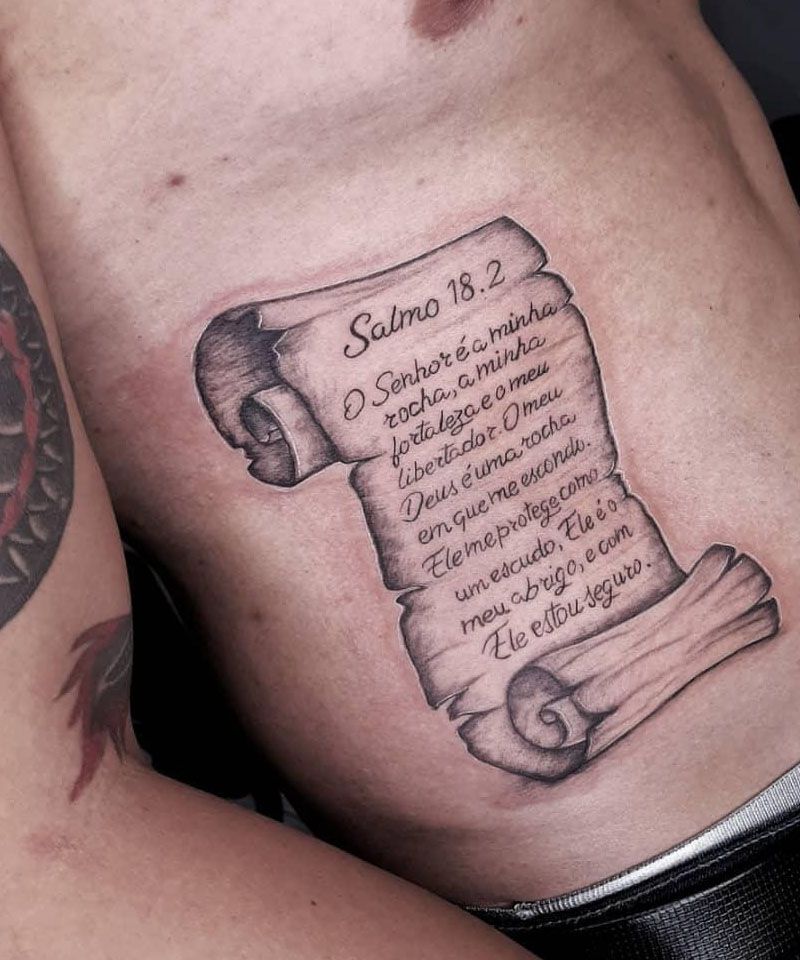 30 Great Parchment Tattoos You Will Love