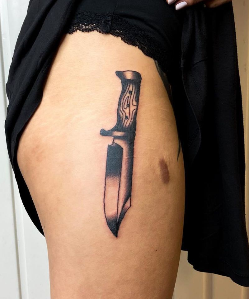 30 Unique Bowie Knife Tattoos For Your Inspiration