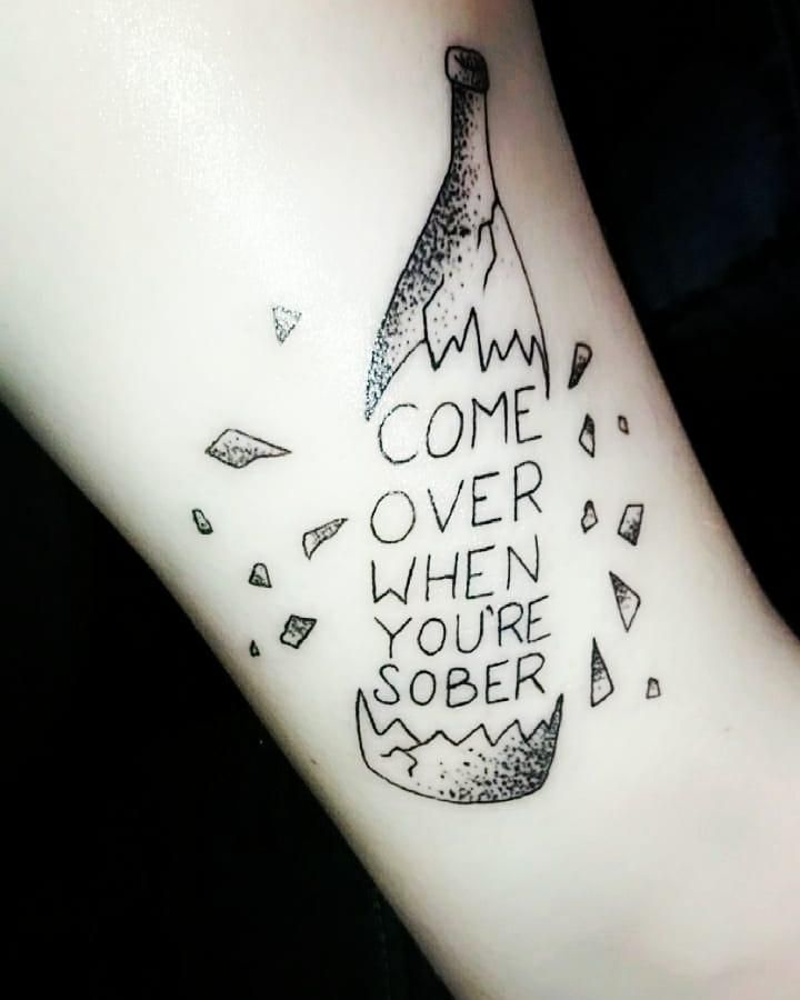 30 Unique Broken Bottle Tattoos to Give You Inspiration