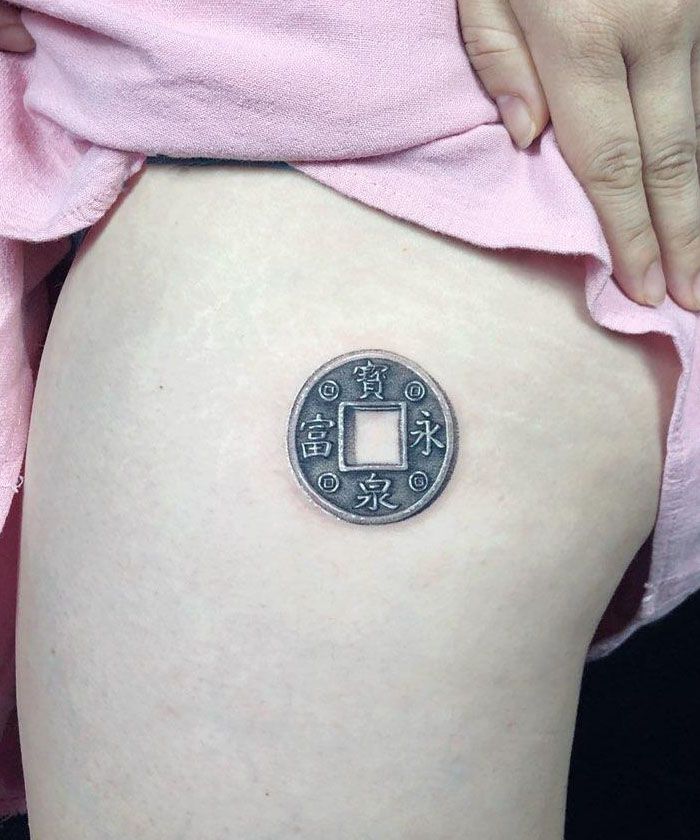 30 Unique Coin Tattoos You Must Love