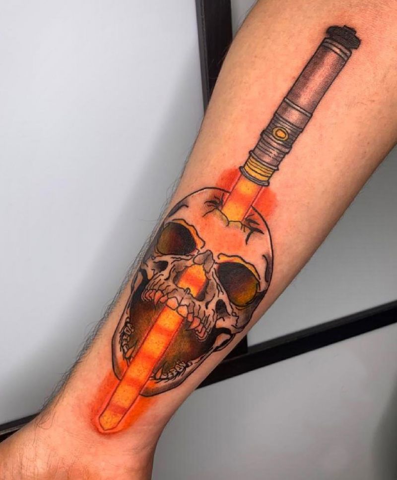 30 Cool Lightsaber Tattoos For Your Inspiration