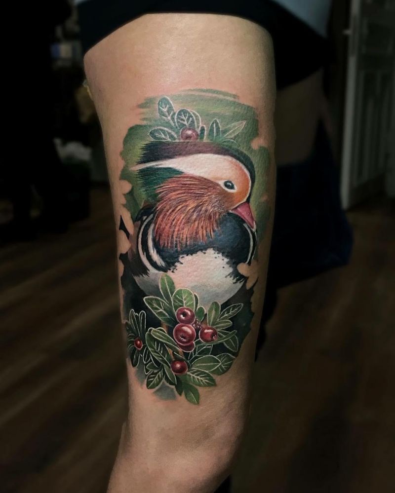 25 Pretty Mandarin Duck Tattoos You Must Love