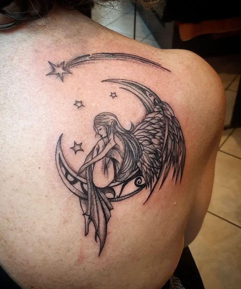 30 Pretty Moon Fairy Tattoos You Can Copy