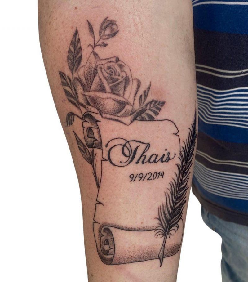 30 Great Parchment Tattoos You Will Love