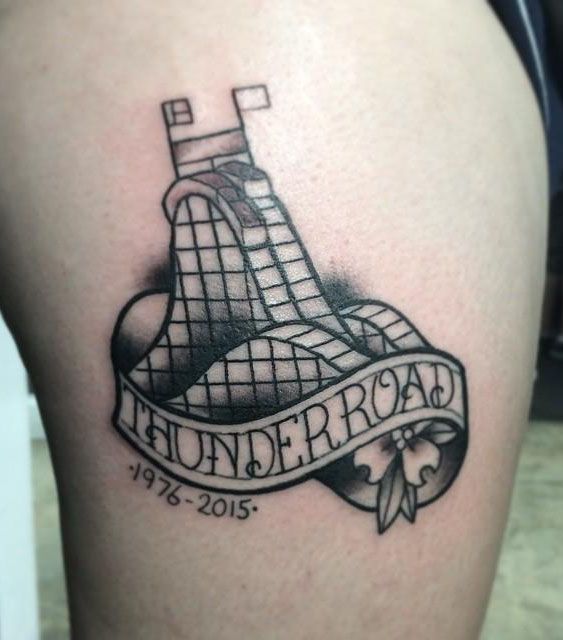 30 Cool Roller Coaster Tattoos You Need to See