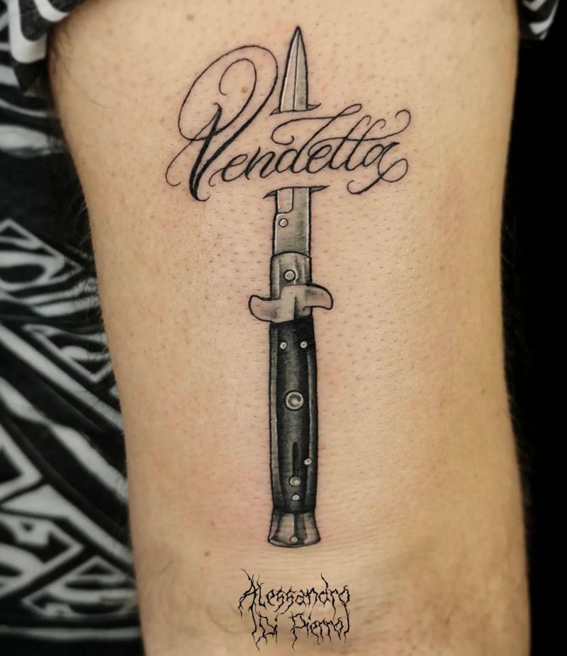 30 Unique Switchblade Tattoos You Can Copy