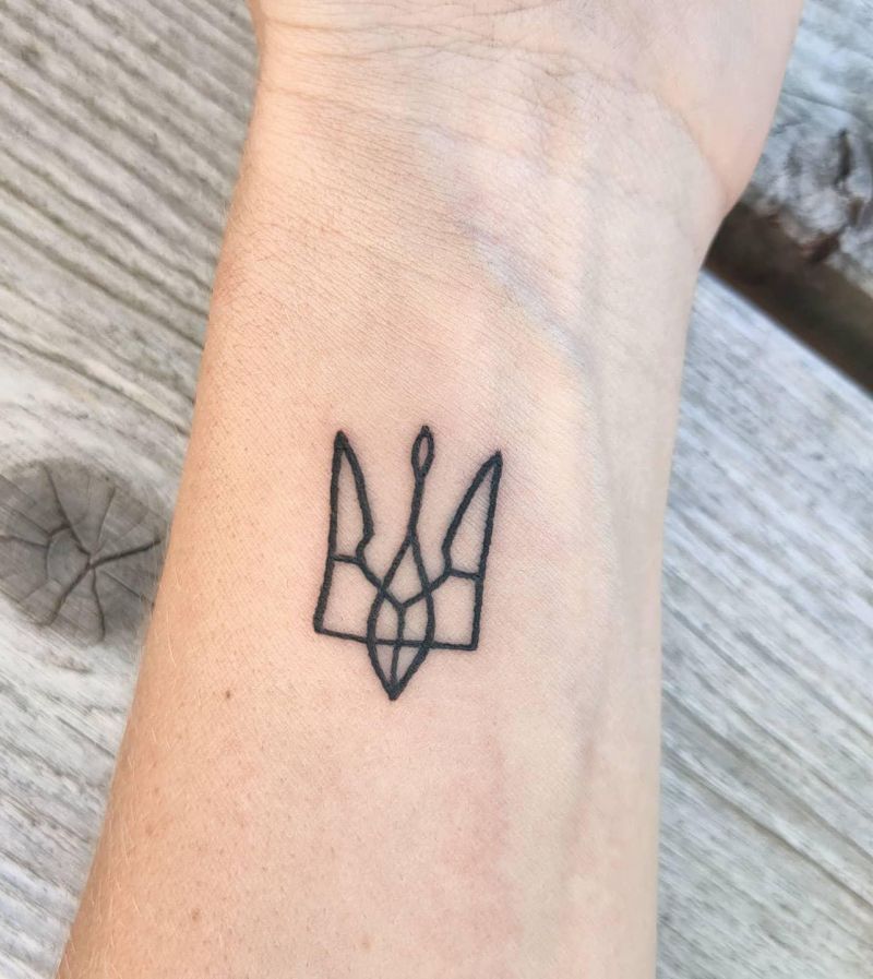 20 Unique Ukrainian Tryzub Tattoos You Must Love