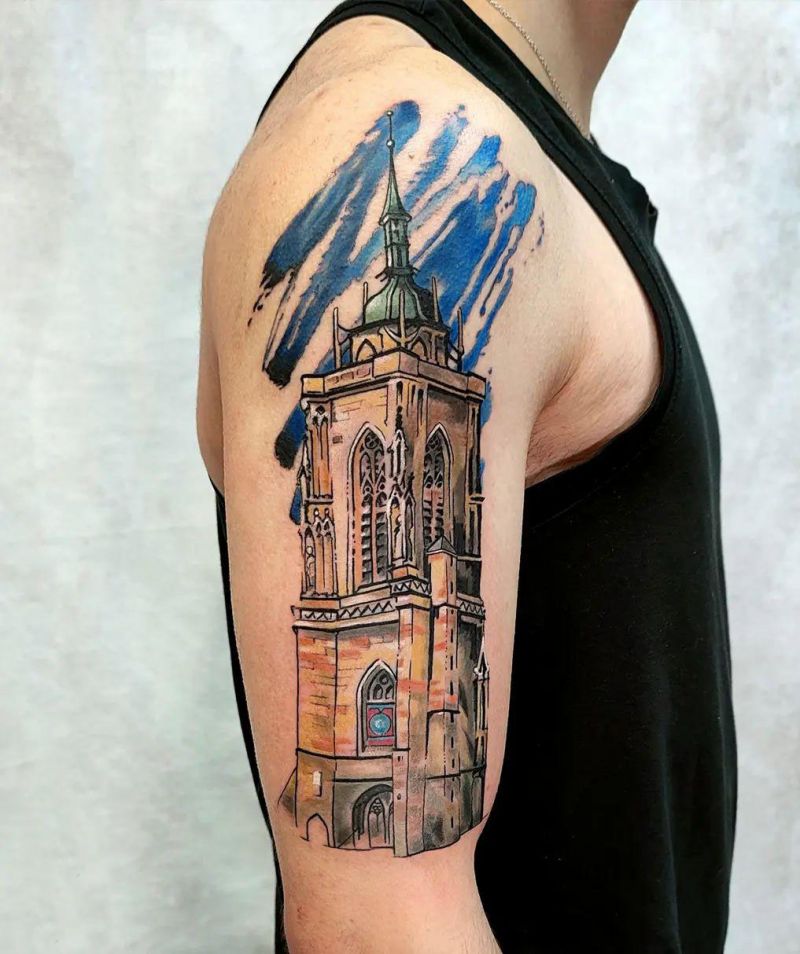 30 Unique Church Tattoos You Can Copy
