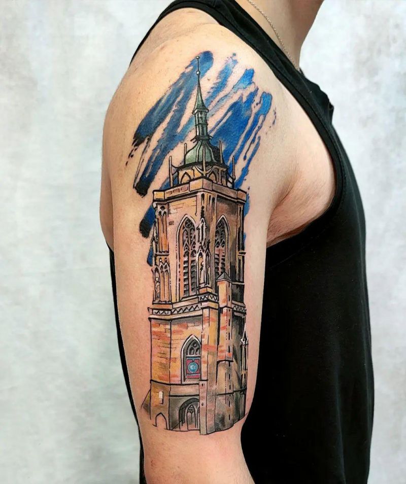 30 Unique Church Tattoos You Can Copy