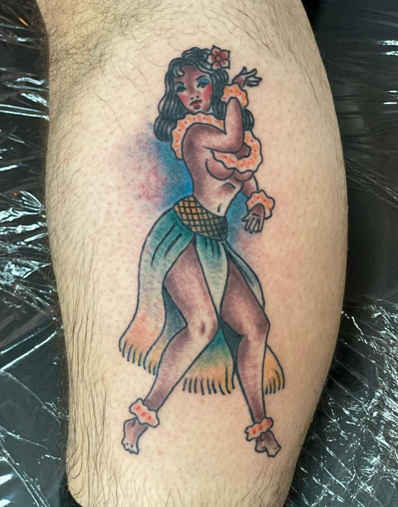 30 Pretty Hula Girl Tattoos You Should Copy